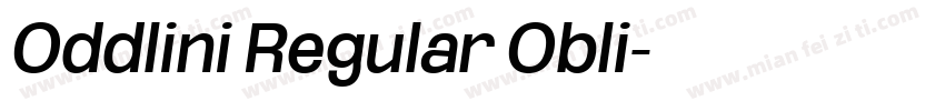 Oddlini Regular Obli字体转换